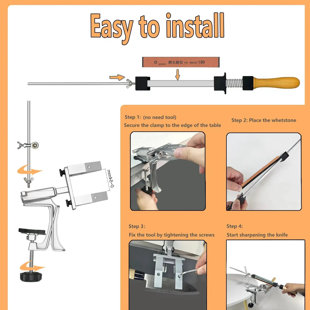 Fixed-Angle Knife Sharpening Kit