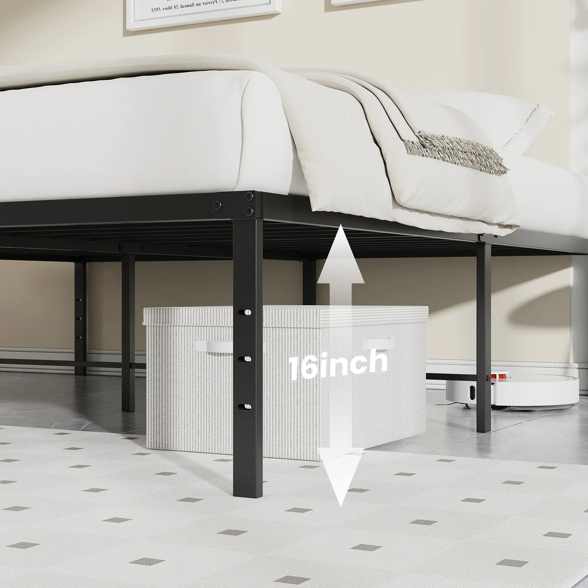 16-Inch Metal Platform Bed Frame
