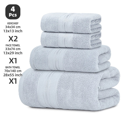 4-Piece Cotton Bath Towel Set
