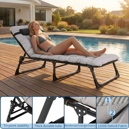 66.9–78.7-Inch Folding Camping Cot