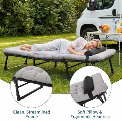 66.9–78.7-Inch Folding Camping Cot