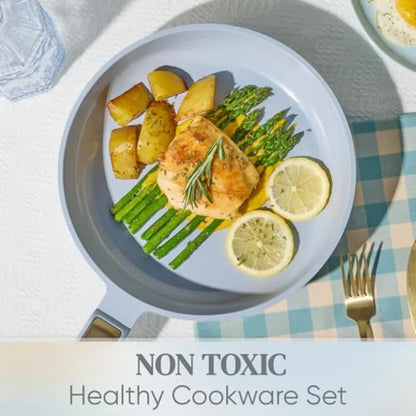 14-Piece Ceramic Nonstick Cookware Set