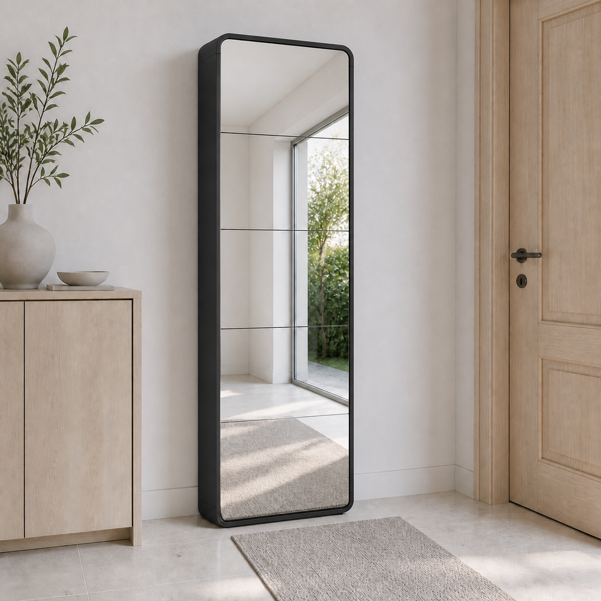dorevanna 5 mirror shoe cabinet variant black