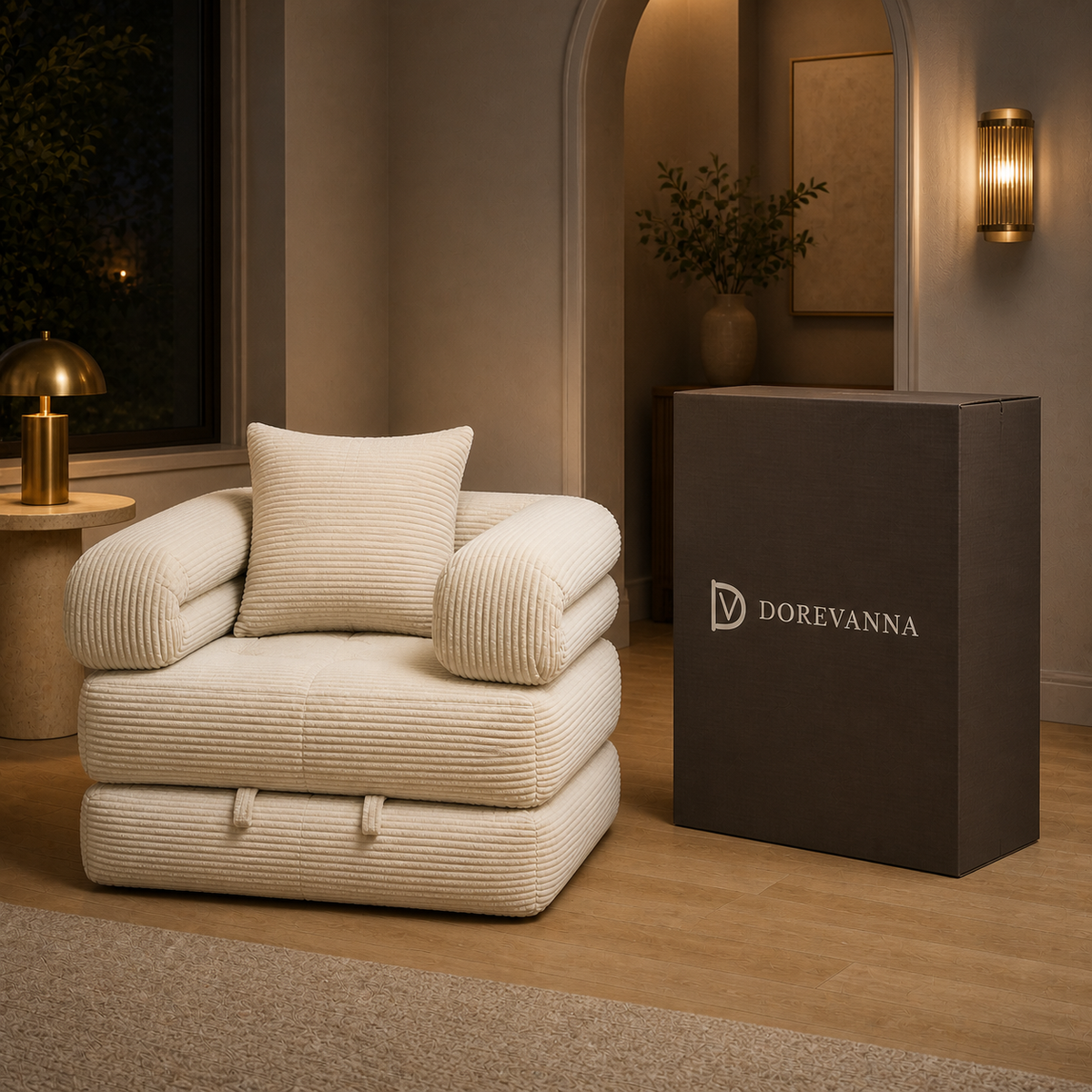 dorevanna foldable sofa bed hero off white