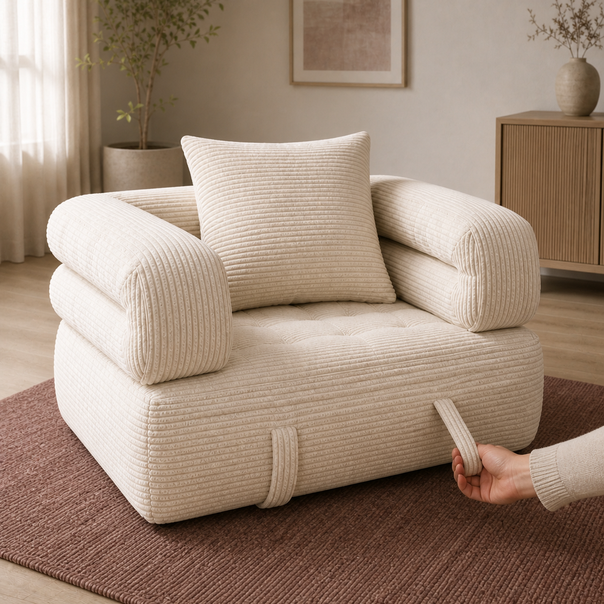 dorevanna foldable sofa bed pull loop interaction