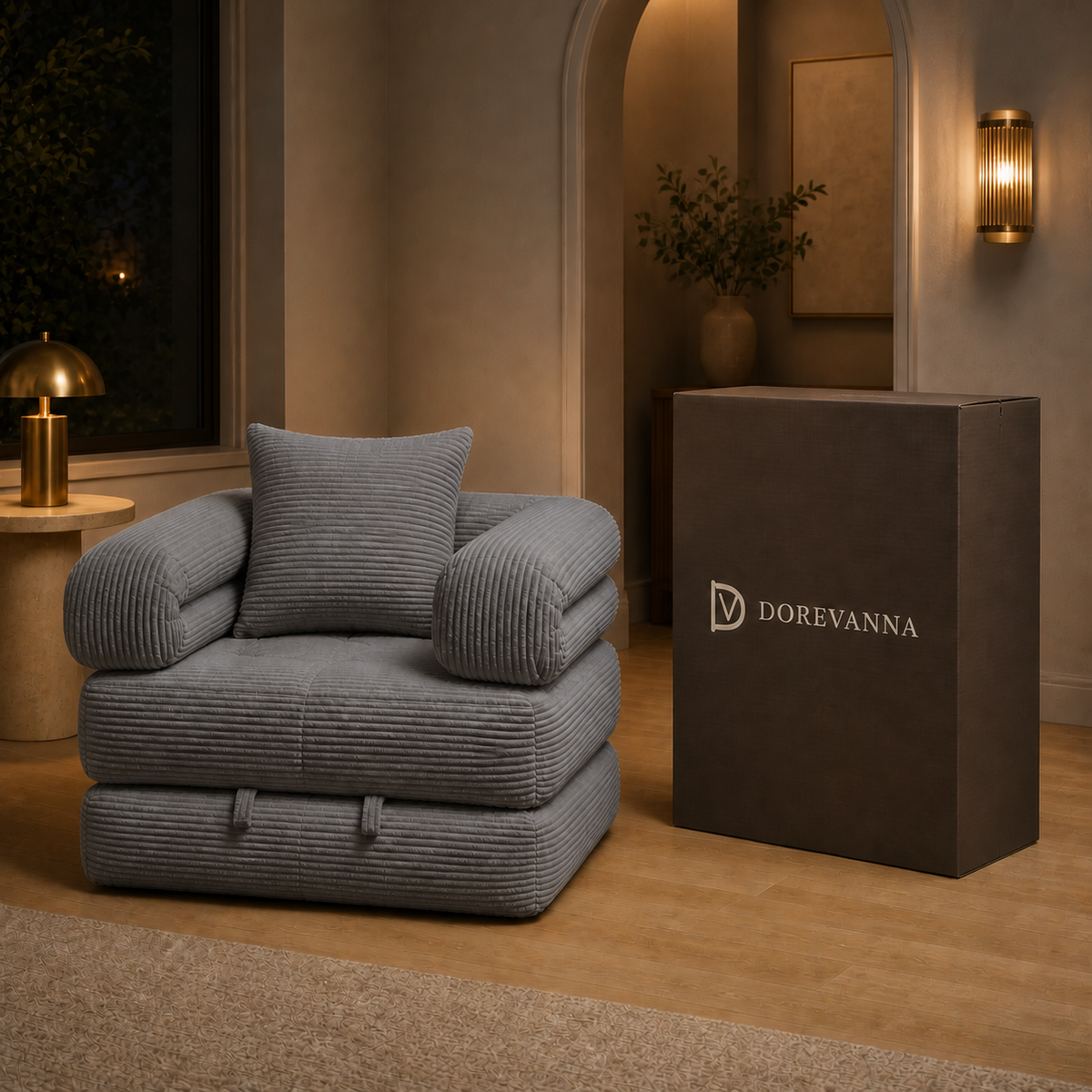 dorevanna foldable sofa bed variant gray