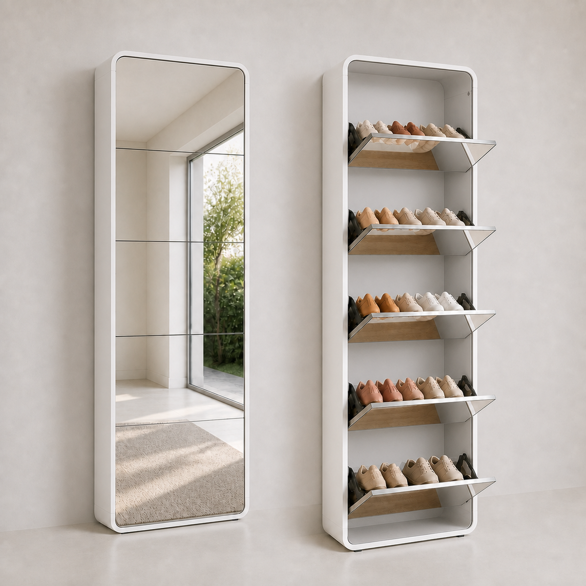 dorevanna mirror cabinet closed open comparison