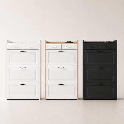 dorevanna shoe cabinet three finishes