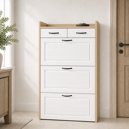 dorevanna shoe storage cabinet variant natural wood
